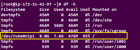 aws ec2 ebs 볼륨 확장하는 방법